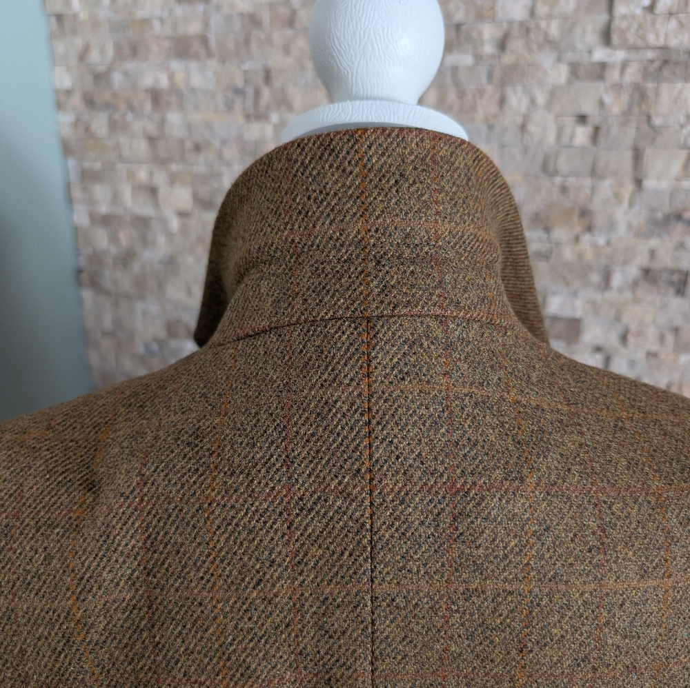 Chrysalis Made In England Tweed 100% Wool Luxury Over Coat Women's UK 14/US 10 image 7